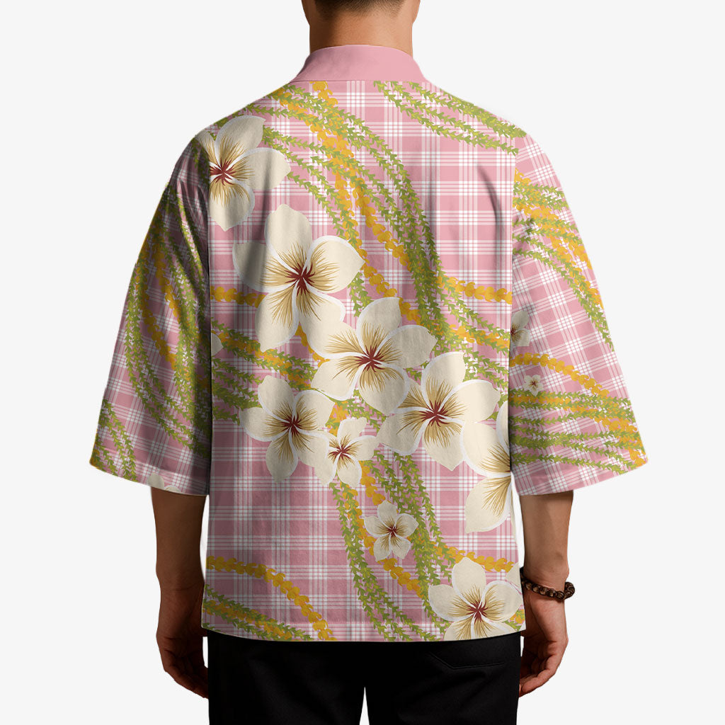 Akala Hamele Palaka Plumeria Kimono Puakenikeni and Maile Lei LT9 - Polynesian Pride