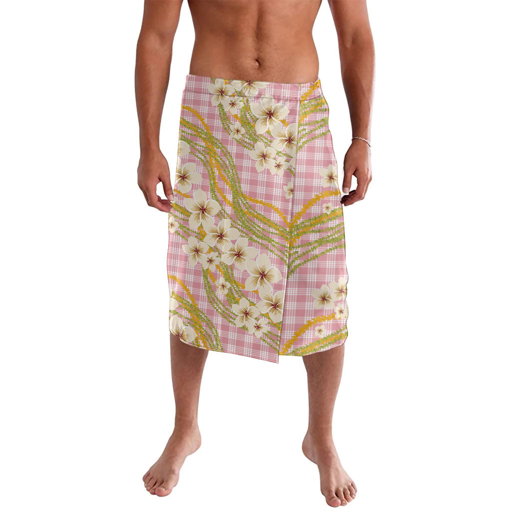 Akala Hamele Palaka Plumeria Lavalava Puakenikeni and Maile Lei LT9 Dusty Rose - Polynesian Pride