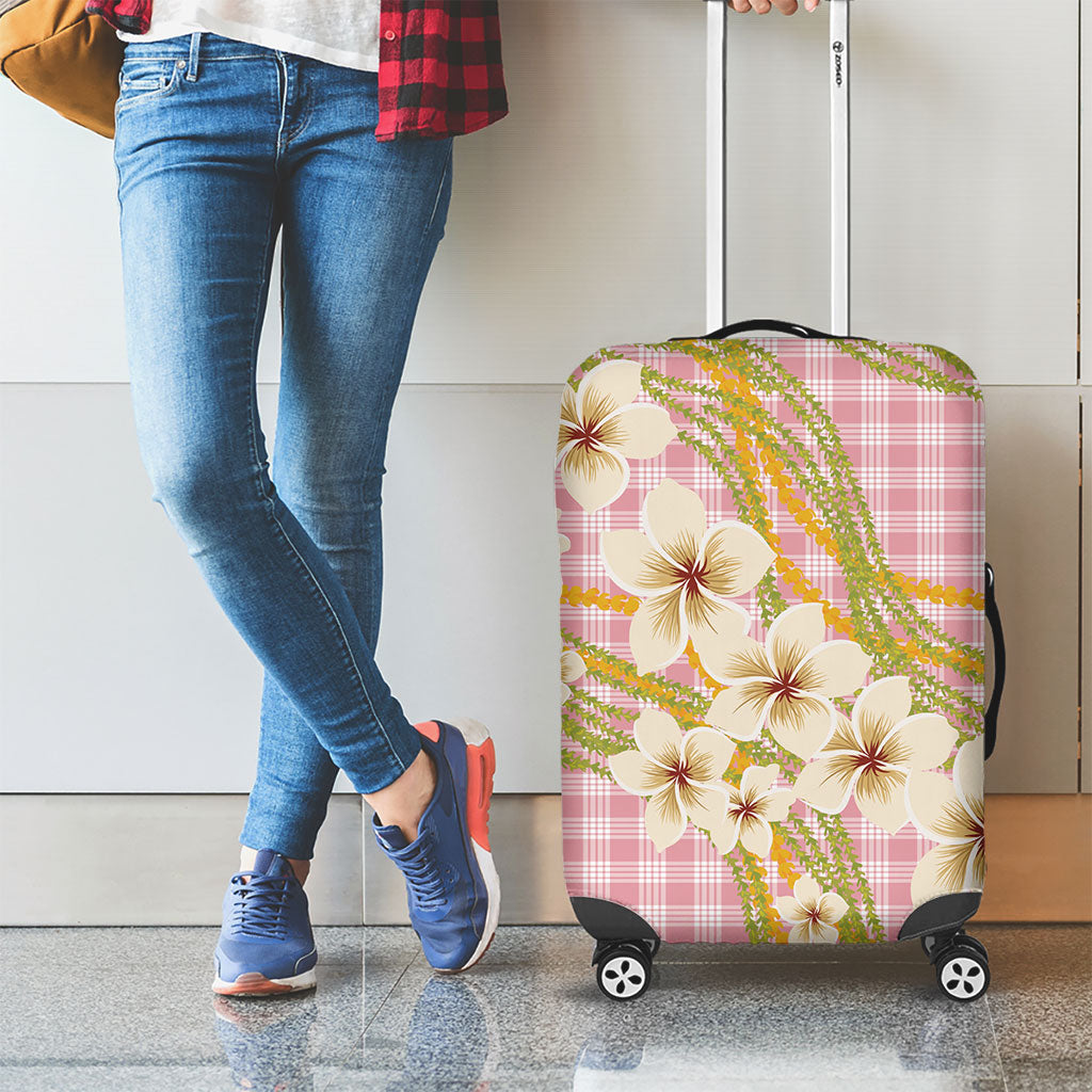 Akala Hamele Palaka Plumeria Luggage Cover Puakenikeni and Maile Lei LT9 - Polynesian Pride
