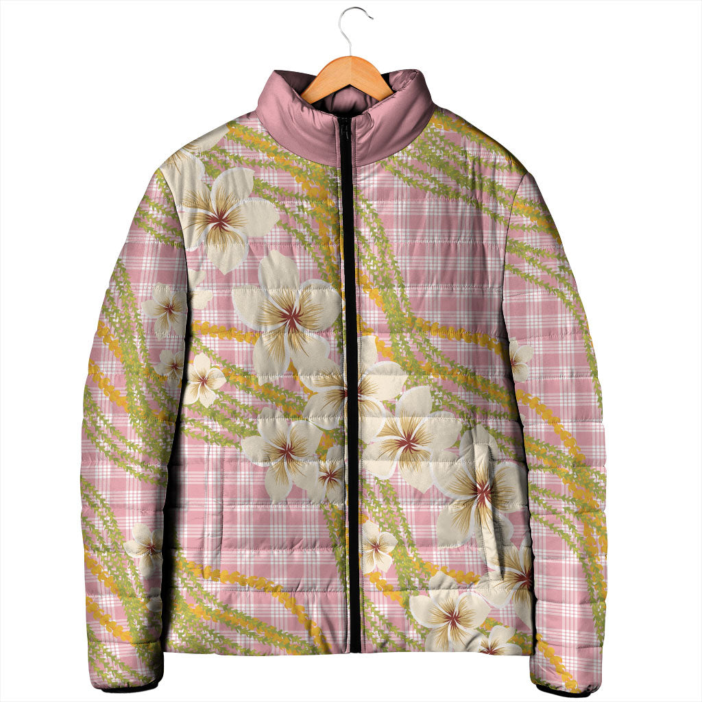 Akala Hamele Palaka Plumeria Padded Jacket Puakenikeni and Maile Lei LT9 - Polynesian Pride