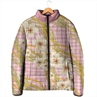 Akala Hamele Palaka Plumeria Padded Jacket Puakenikeni and Maile Lei LT9 - Polynesian Pride