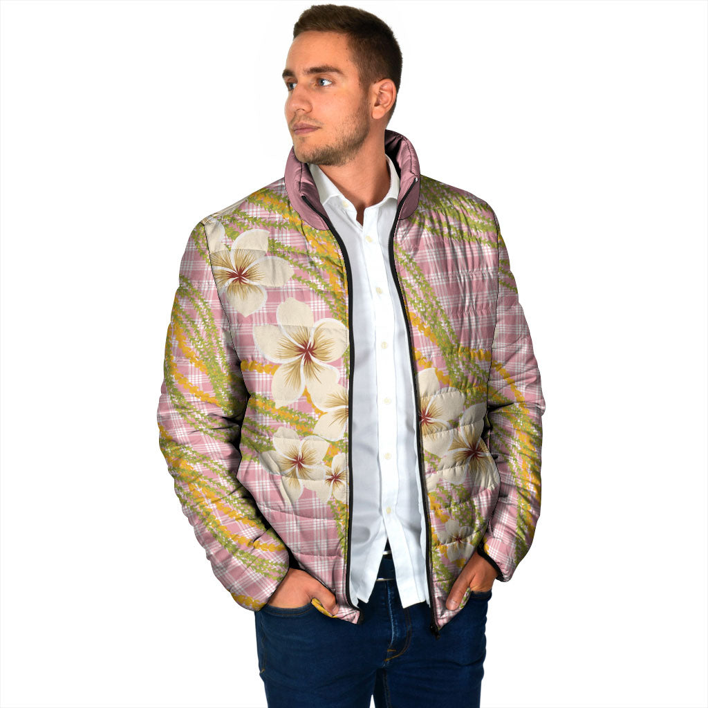 Akala Hamele Palaka Plumeria Padded Jacket Puakenikeni and Maile Lei LT9 - Polynesian Pride