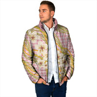 Akala Hamele Palaka Plumeria Padded Jacket Puakenikeni and Maile Lei LT9 - Polynesian Pride