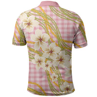 Akala Hamele Palaka Plumeria Polo Shirt Puakenikeni and Maile Lei LT9 - Polynesian Pride