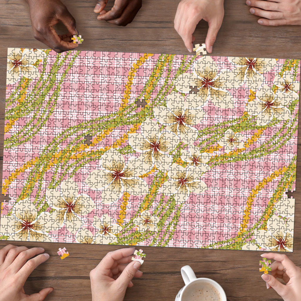 Akala Hamele Palaka Plumeria Puzzle Puakenikeni and Maile Lei LT9 - Polynesian Pride