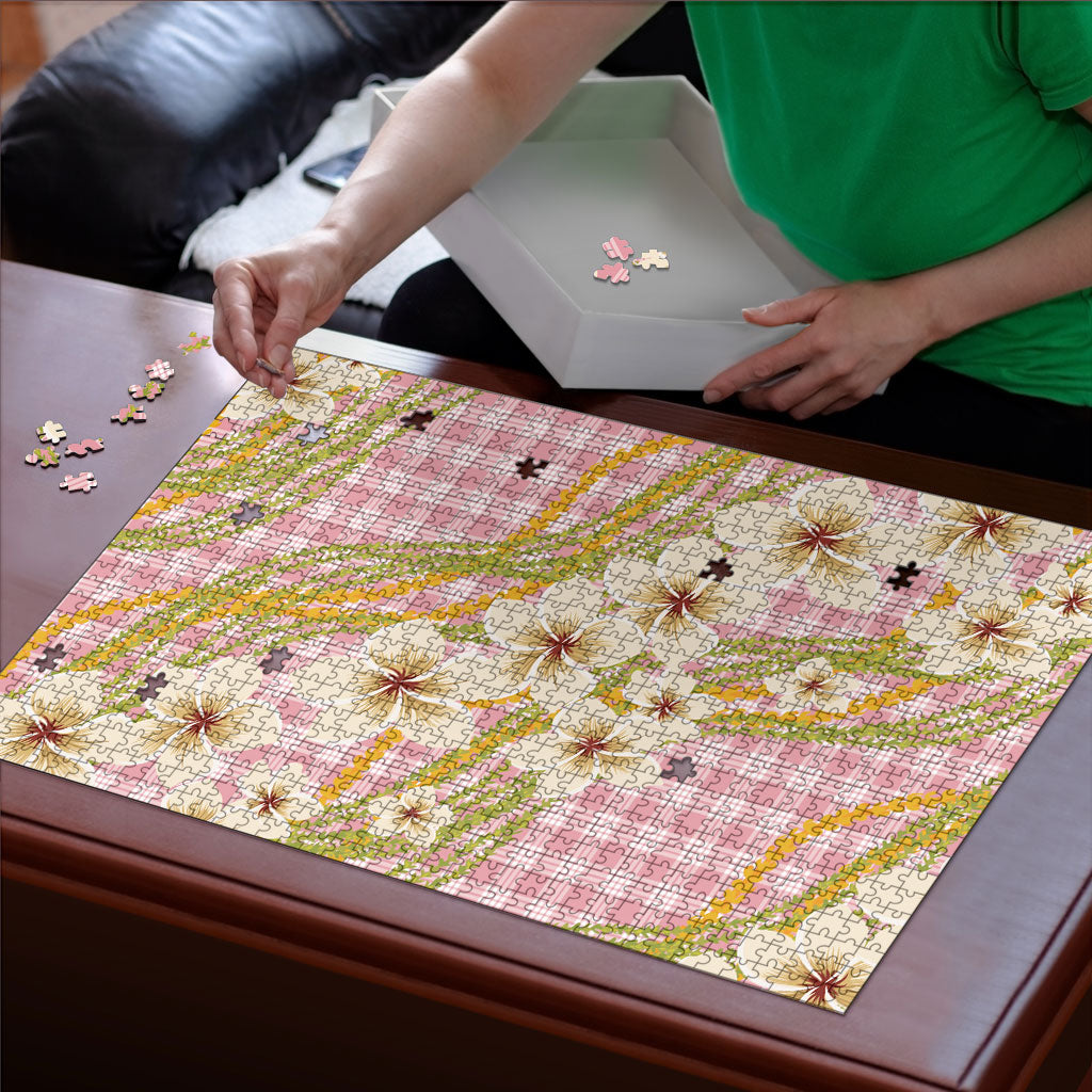 Akala Hamele Palaka Plumeria Puzzle Puakenikeni and Maile Lei LT9 - Polynesian Pride