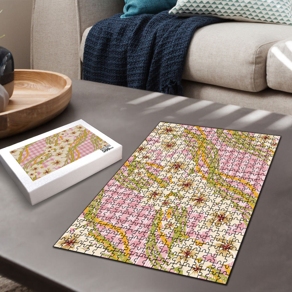 Akala Hamele Palaka Plumeria Puzzle Puakenikeni and Maile Lei LT9 - Polynesian Pride