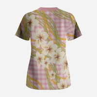 Akala Hamele Palaka Plumeria Scrub Top Puakenikeni and Maile Lei LT9 - Polynesian Pride