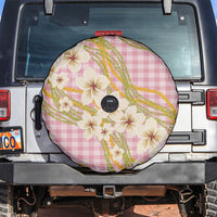 Akala Hamele Palaka Plumeria Spare Tire Cover Puakenikeni and Maile Lei LT9 Dusty Rose - Polynesian Pride