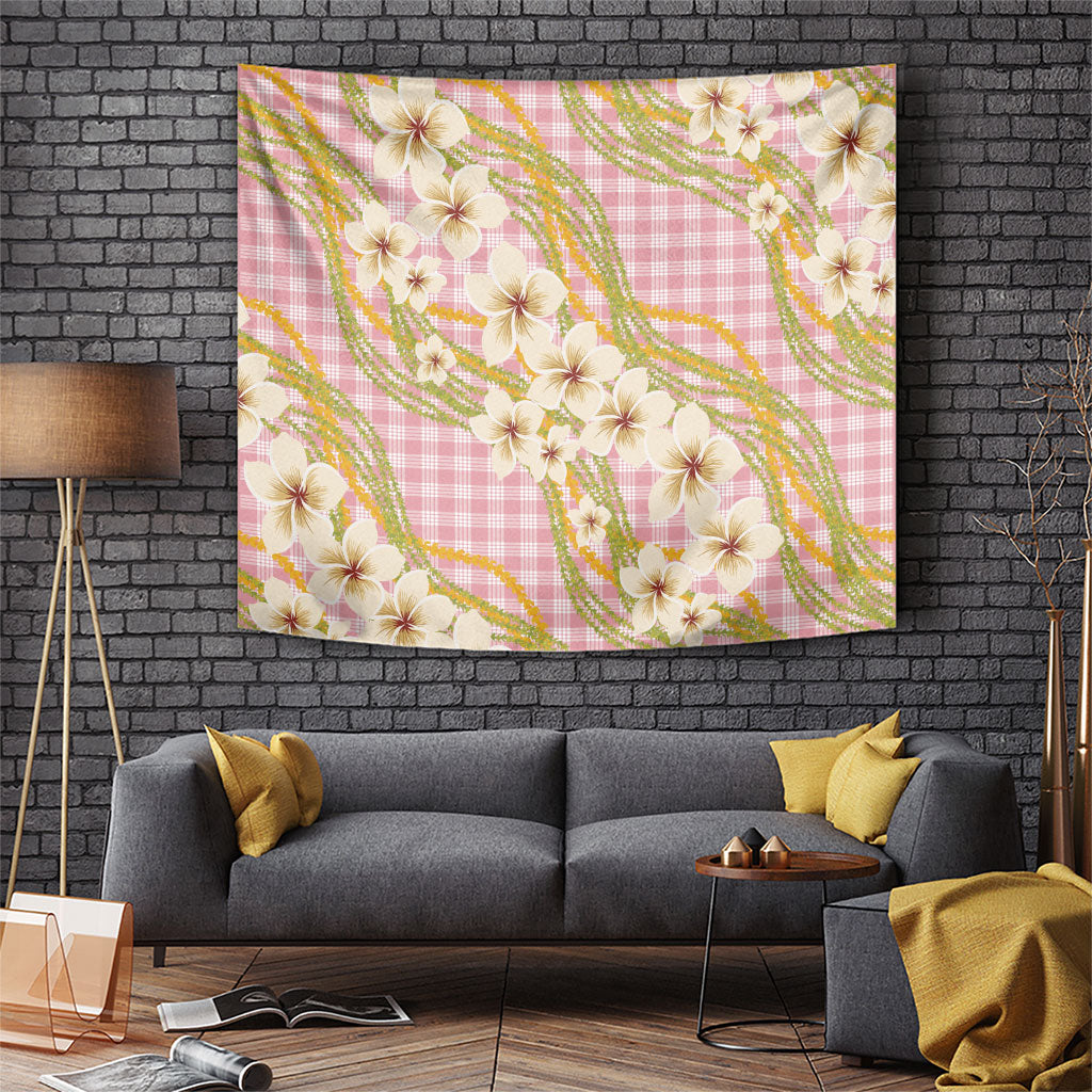 Akala Hamele Palaka Plumeria Tapestry Puakenikeni and Maile Lei LT9 Dusty Rose - Polynesian Pride
