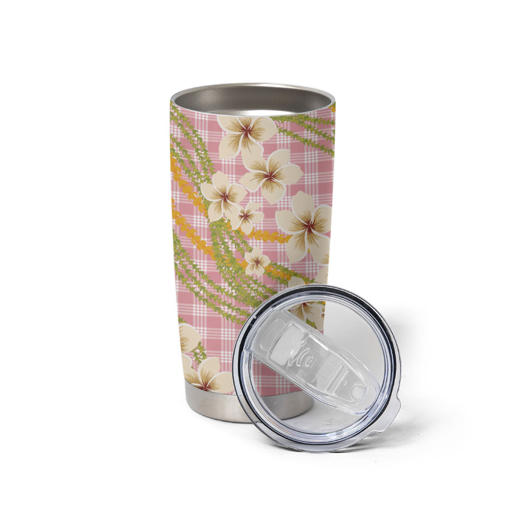 Akala Hamele Palaka Plumeria Tumbler Cup Puakenikeni and Maile Lei LT9 - Polynesian Pride