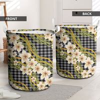 Ele'ele Hawai'i Palaka Plumeria Laundry Basket Puakenikeni and Maile Lei LT9 - Polynesian Pride