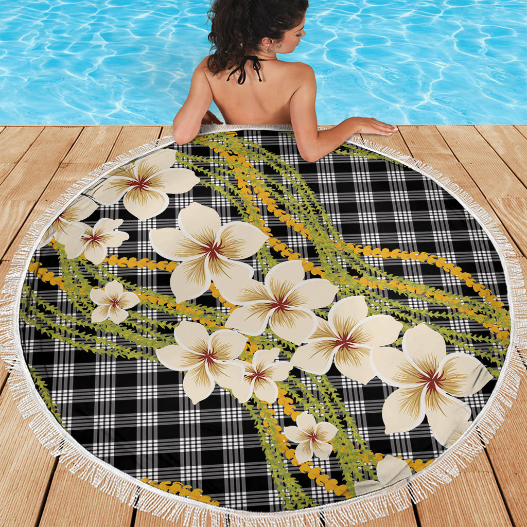 Ele'ele Hawai'i Palaka Plumeria Beach Blanket Puakenikeni and Maile Lei LT9 - Polynesian Pride