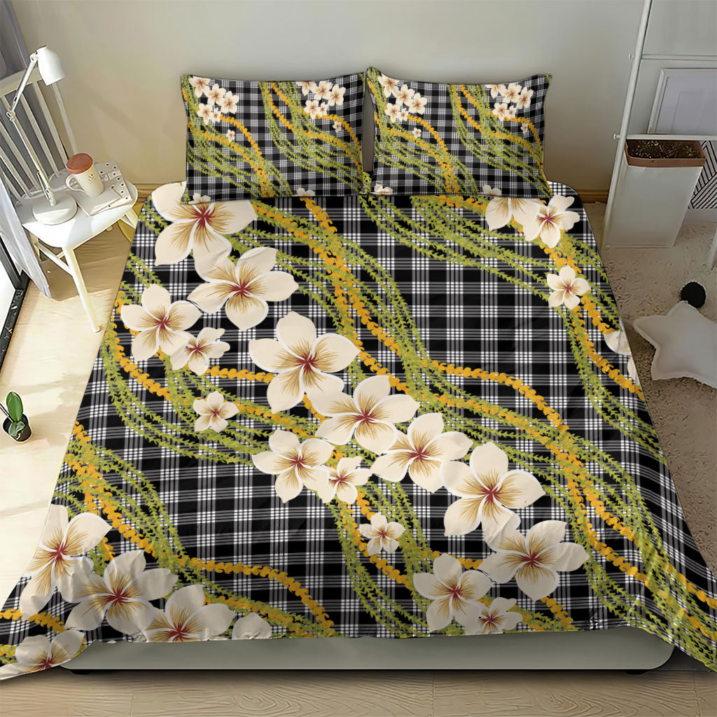 Ele'ele Hawai'i Palaka Plumeria Bedding Set Puakenikeni and Maile Lei LT9 - Polynesian Pride