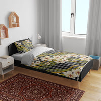 Ele'ele Hawai'i Palaka Plumeria Bedding Set Puakenikeni and Maile Lei LT9 - Polynesian Pride