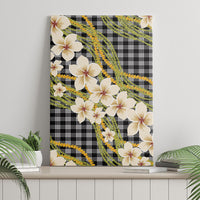 Ele'ele Hawai'i Palaka Plumeria Canvas Wall Art Puakenikeni and Maile Lei LT9 - Polynesian Pride