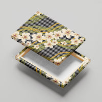 Ele'ele Hawai'i Palaka Plumeria Canvas Wall Art Puakenikeni and Maile Lei LT9 - Polynesian Pride
