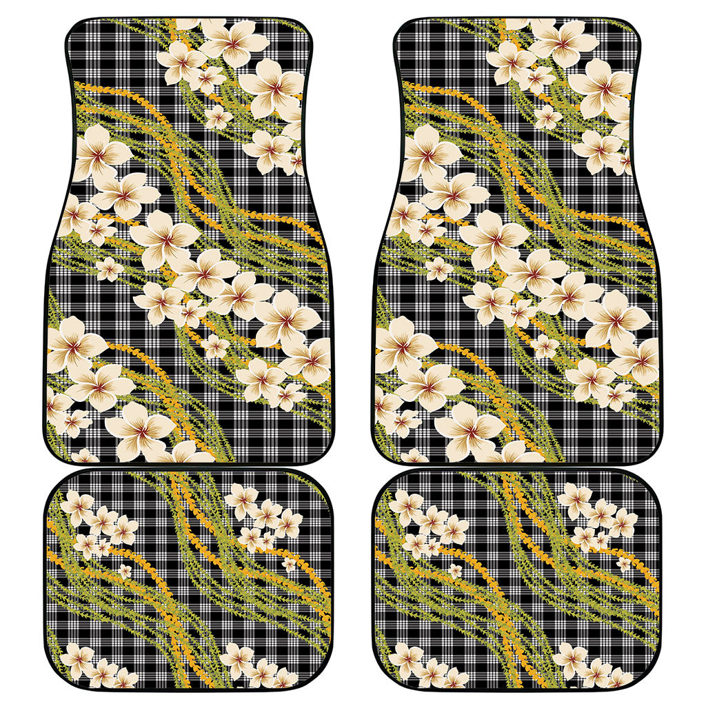 Ele'ele Hawai'i Palaka Plumeria Car Mats Puakenikeni and Maile Lei LT9 - Polynesian Pride