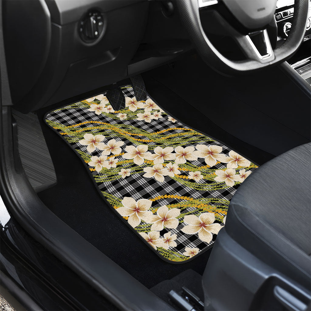 Ele'ele Hawai'i Palaka Plumeria Car Mats Puakenikeni and Maile Lei LT9 - Polynesian Pride