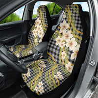 Ele'ele Hawai'i Palaka Plumeria Car Seat Cover Puakenikeni and Maile Lei LT9 - Polynesian Pride