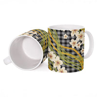 Ele'ele Hawai'i Palaka Plumeria Ceramic Mug Puakenikeni and Maile Lei LT9 - Polynesian Pride