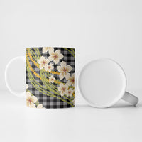 Ele'ele Hawai'i Palaka Plumeria Ceramic Mug Puakenikeni and Maile Lei LT9 - Polynesian Pride
