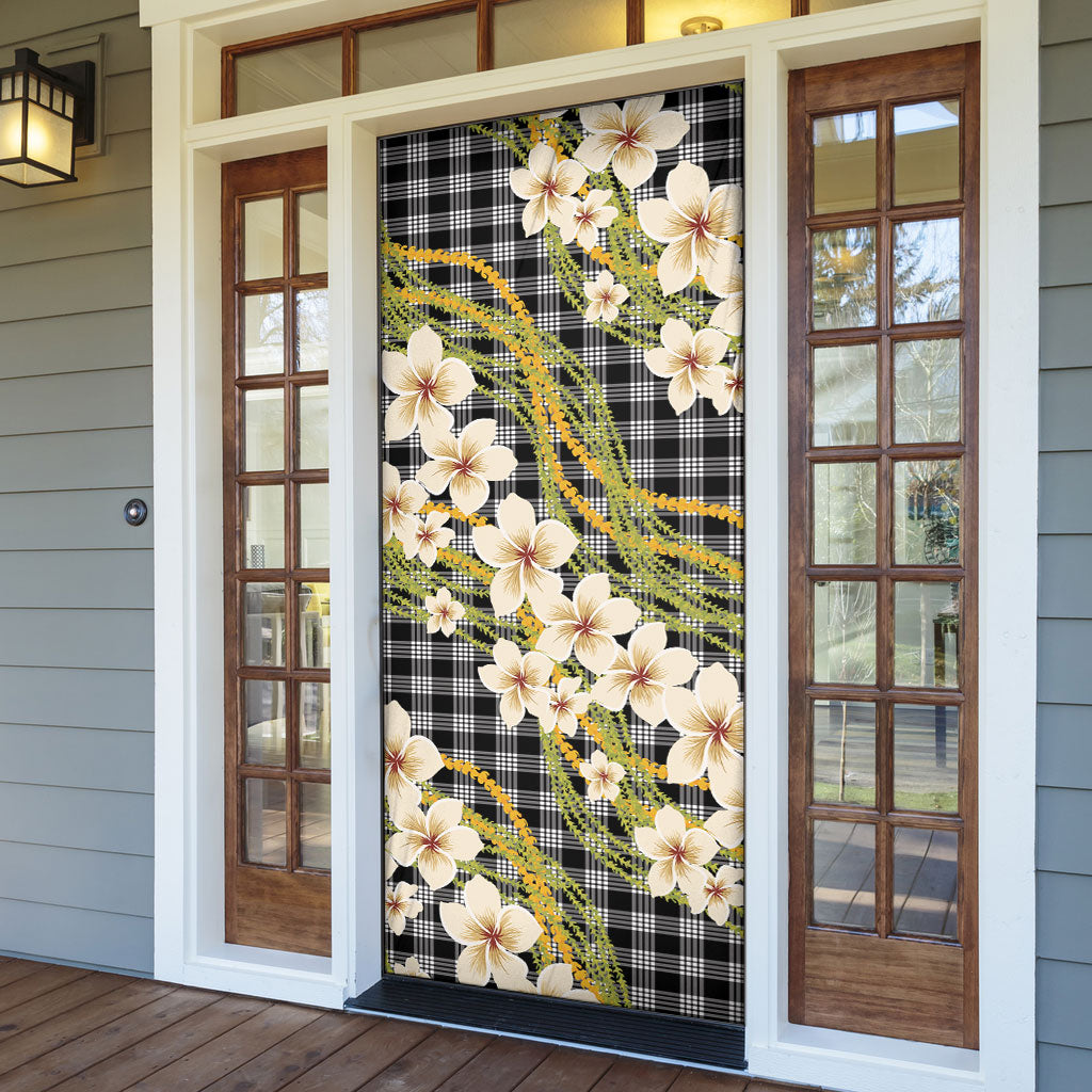 Ele'ele Hawai'i Palaka Plumeria Door Cover Puakenikeni and Maile Lei LT9 - Polynesian Pride