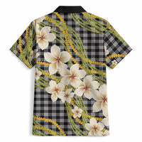 Ele'ele Hawai'i Palaka Plumeria Hawaiian Shirt Puakenikeni and Maile Lei LT9 - Polynesian Pride
