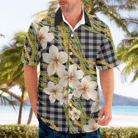 Ele'ele Hawai'i Palaka Plumeria Hawaiian Shirt Puakenikeni and Maile Lei LT9 - Polynesian Pride