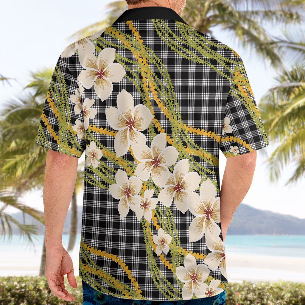 Ele'ele Hawai'i Palaka Plumeria Hawaiian Shirt Puakenikeni and Maile Lei LT9 - Polynesian Pride