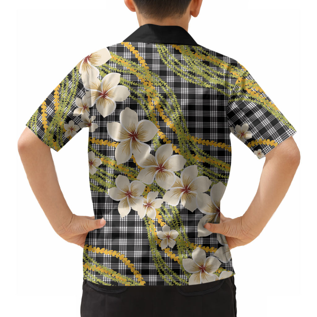 Ele'ele Hawai'i Palaka Plumeria Hawaiian Shirt Puakenikeni and Maile Lei LT9 - Polynesian Pride