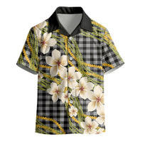 Ele'ele Hawai'i Palaka Plumeria Kid Hawaiian Shirt Puakenikeni and Maile Lei LT9 - Polynesian Pride