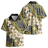 Ele'ele Hawai'i Palaka Plumeria Kid Hawaiian Shirt Puakenikeni and Maile Lei LT9 - Polynesian Pride