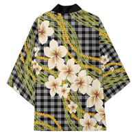 Ele'ele Hawai'i Palaka Plumeria Kimono Puakenikeni and Maile Lei LT9 - Polynesian Pride