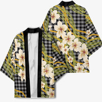 Ele'ele Hawai'i Palaka Plumeria Kimono Puakenikeni and Maile Lei LT9 - Polynesian Pride
