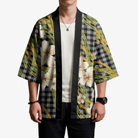 Ele'ele Hawai'i Palaka Plumeria Kimono Puakenikeni and Maile Lei LT9 - Polynesian Pride