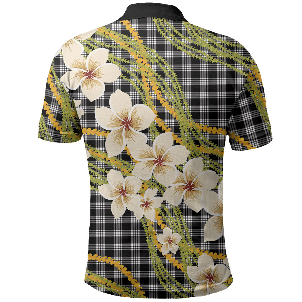 Ele'ele Hawai'i Palaka Plumeria Polo Shirt Puakenikeni and Maile Lei LT9 - Polynesian Pride