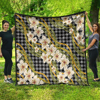 Ele'ele Hawai'i Palaka Plumeria Quilt Puakenikeni and Maile Lei LT9 - Polynesian Pride