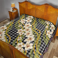 Ele'ele Hawai'i Palaka Plumeria Quilt Puakenikeni and Maile Lei LT9 - Polynesian Pride