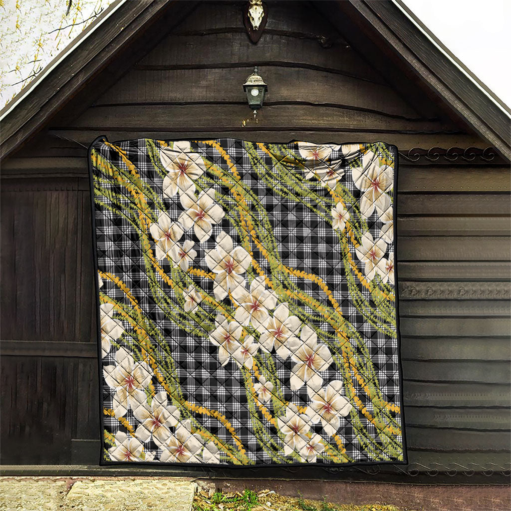 Ele'ele Hawai'i Palaka Plumeria Quilt Puakenikeni and Maile Lei LT9 - Polynesian Pride