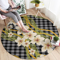 Ele'ele Hawai'i Palaka Plumeria Round Carpet Puakenikeni and Maile Lei LT9 - Polynesian Pride