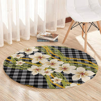 Ele'ele Hawai'i Palaka Plumeria Round Carpet Puakenikeni and Maile Lei LT9 - Polynesian Pride