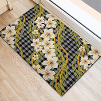 Ele'ele Hawai'i Palaka Plumeria Rubber Doormat Puakenikeni and Maile Lei LT9 - Polynesian Pride