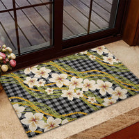 Ele'ele Hawai'i Palaka Plumeria Rubber Doormat Puakenikeni and Maile Lei LT9 - Polynesian Pride