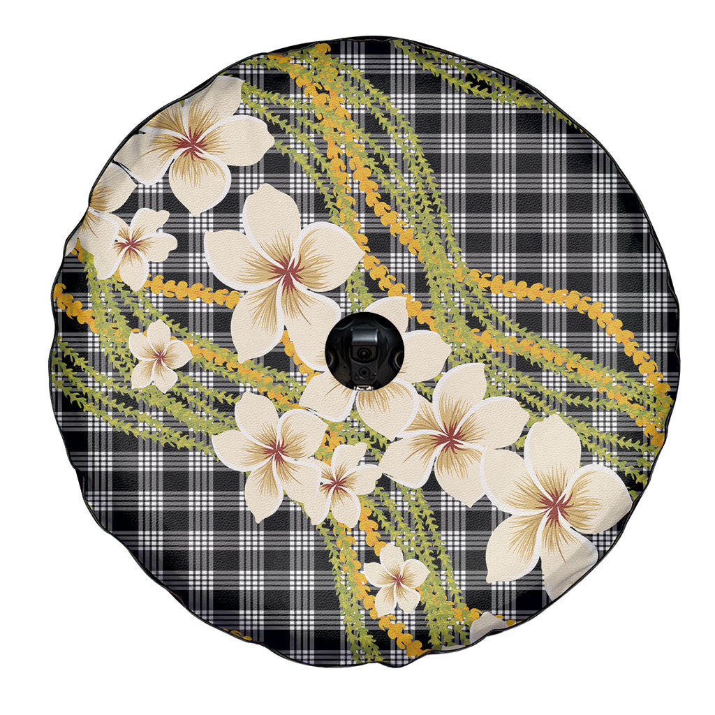 Ele'ele Hawai'i Palaka Plumeria Spare Tire Cover Puakenikeni and Maile Lei LT9 - Polynesian Pride