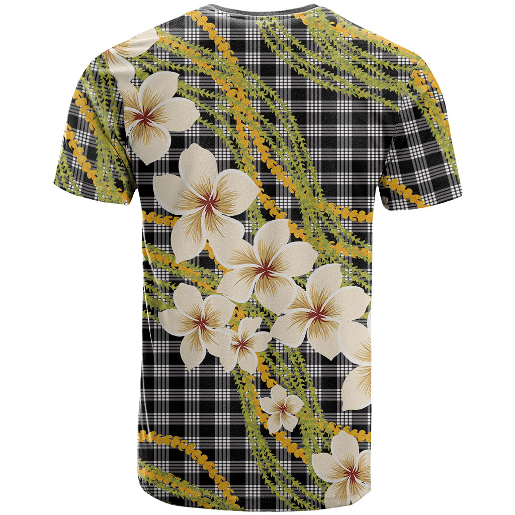 Ele'ele Hawai'i Palaka Plumeria T Shirt Puakenikeni and Maile Lei LT9 - Polynesian Pride