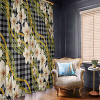 Ele'ele Hawai'i Palaka Plumeria Window Curtain Puakenikeni and Maile Lei LT9 - Polynesian Pride