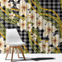 Ele'ele Hawai'i Palaka Plumeria Window Curtain Puakenikeni and Maile Lei LT9 - Polynesian Pride