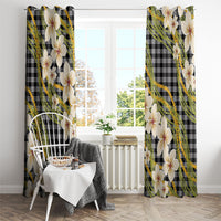 Ele'ele Hawai'i Palaka Plumeria Window Curtain Puakenikeni and Maile Lei LT9 - Polynesian Pride