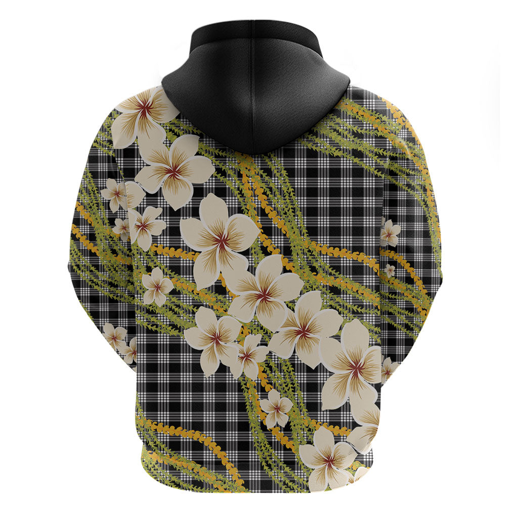 Ele'ele Hawai'i Palaka Plumeria Zip Hoodie Puakenikeni and Maile Lei LT9 - Polynesian Pride